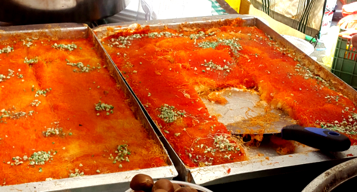 Knafeh from the market